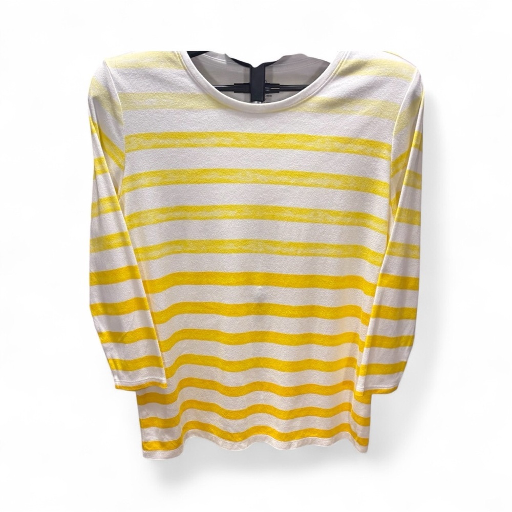 Kim Rogers Yellow and White Striped Top